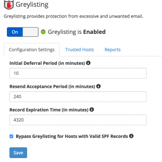 اداه السي بنل الجديد Greylisting لمحاربه الاسبام