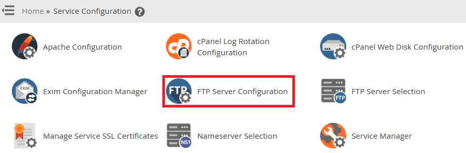 FTP Server Configuration