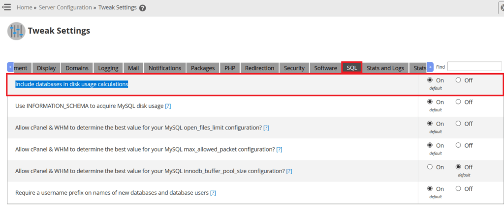Size of MySQL0 3