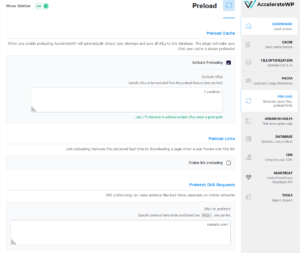 Preload AccelerateWP