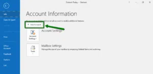 Microsoft Outlook settings for using email