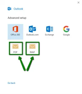 Microsoft Outlook settings for using email