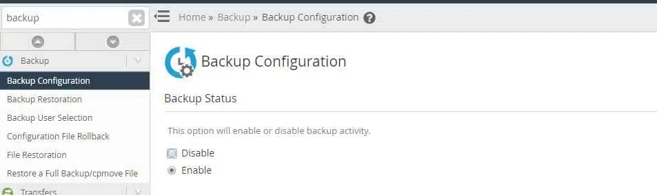 backup configuration1