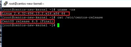 طريقه تحديث Kernel في نظام تشغيل CentOS