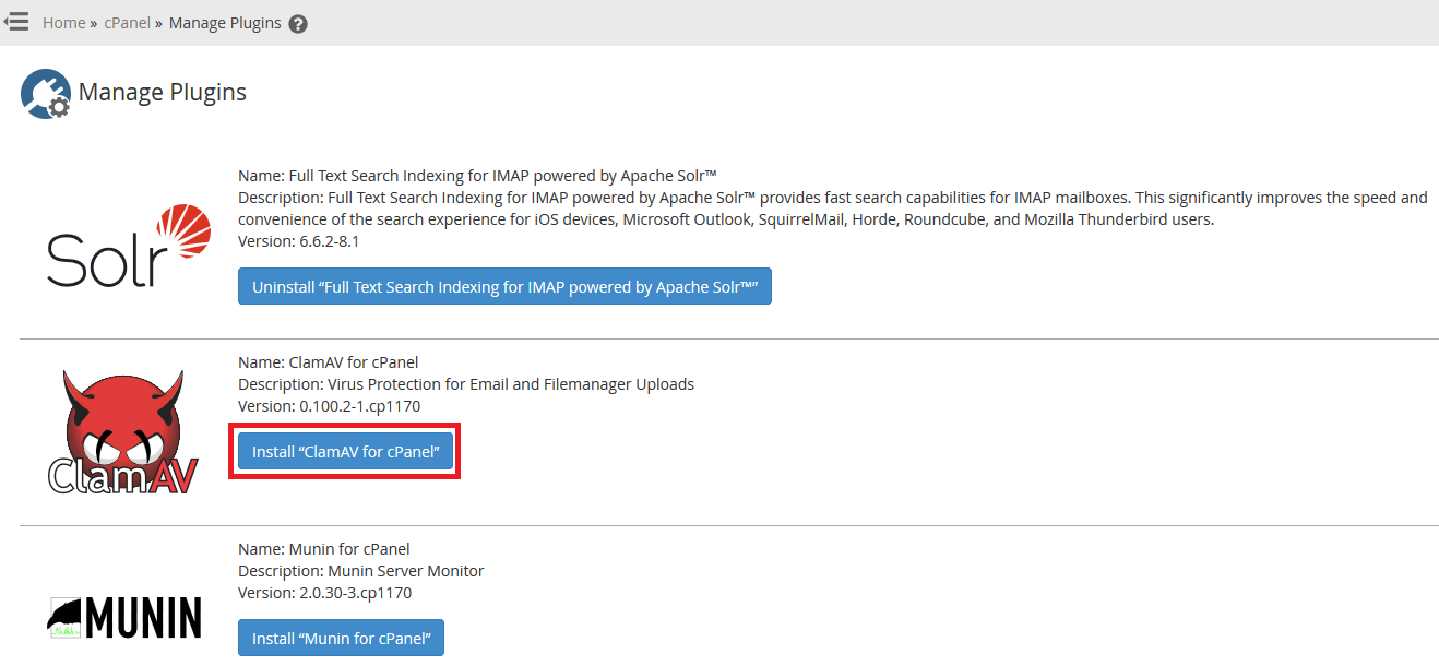 شرح تنصيب ClamAV من لوحه تحكم whm/cpanel