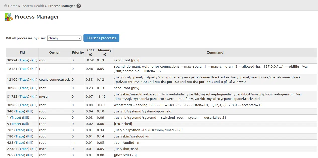 كيفية التحقق من صحة النظام من خلال WHM/cPanel