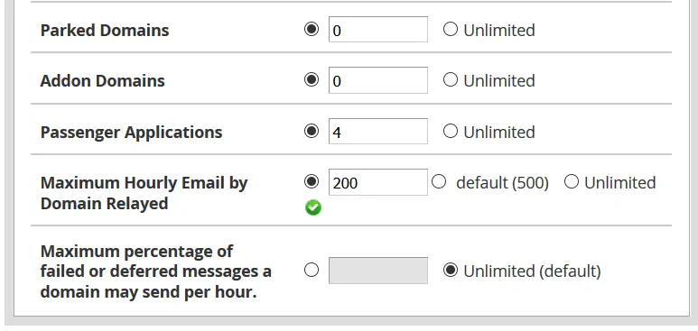  تحديد عدد إرسال رسائل البريد بالساعة في WHM؟