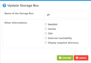 View the contents of the storage box via the browser