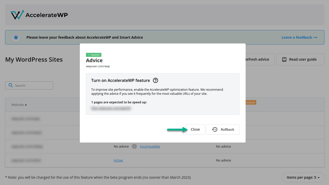 Explanation of activating AccelerateWP - Hyyat Host